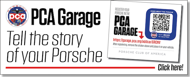 Porsche Club of America - PCA Garage