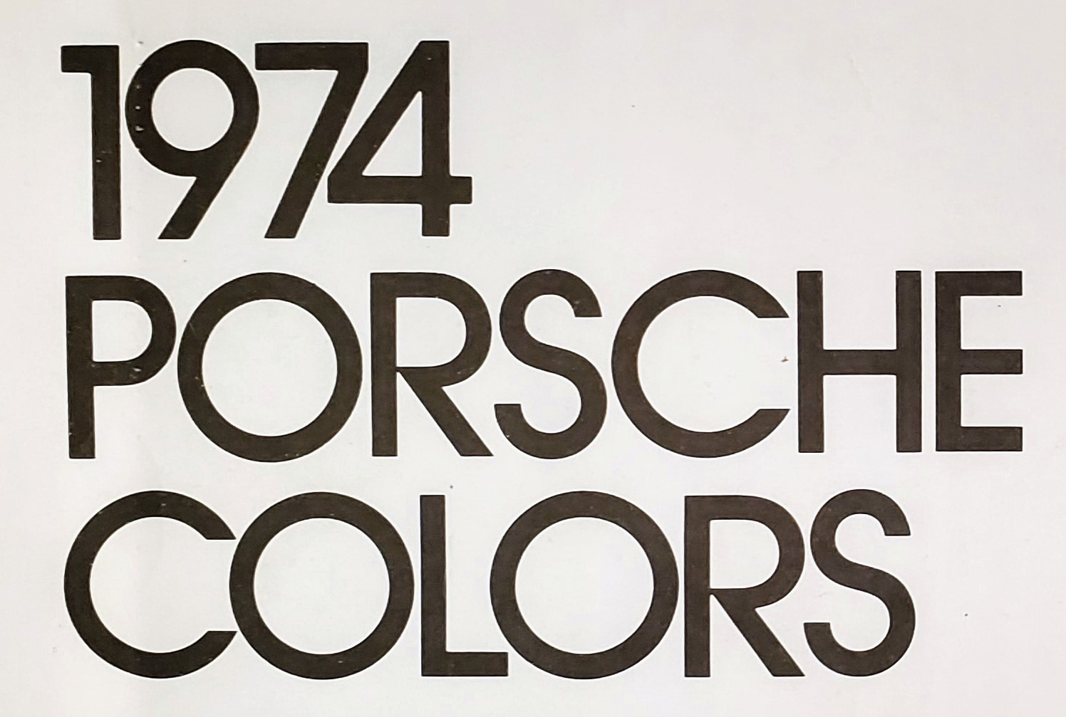 Rennbow - Was 1974 the best model year for Porsche Colors?