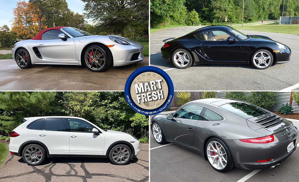 photo of 2009 Porsche Cayman, 2013 911 Carrera S, 2014 Cayenne Turbo, or 2018 718 Boxster S? | Mart Fresh image