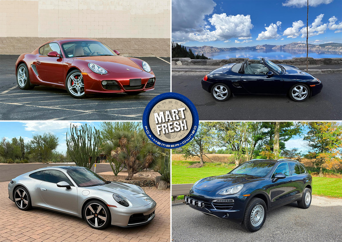 2000 Porsche Boxster, 2011 Cayman S, 2014 Cayenne Diesel, or 2025 911 Carrera? | Mart Fresh
