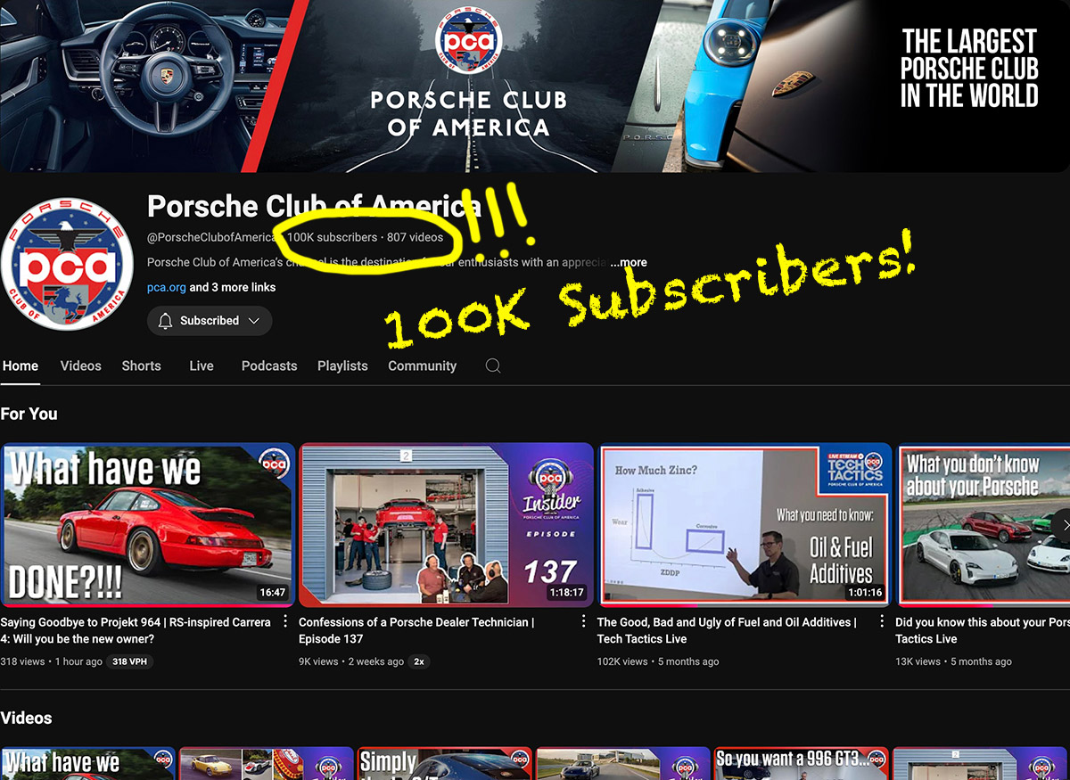 PCA's YouTube channel surpassed 100,000 subscribers! THANK YOU!