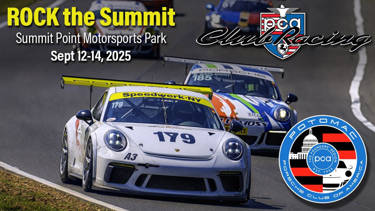 Porsche Club of America - Summit Point 2025 | PCA Club Racing streams LIVE on PCA's YouTube Sept. 12-14