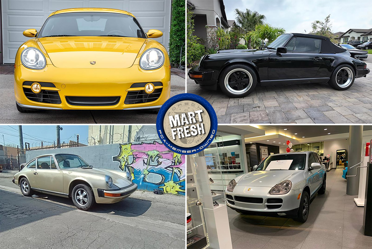 Porsche Club of America - 1976 Porsche 912E, 1989 911 Carrera Cabriolet, 2004 Cayenne S, or 2006 Cayman S? | Mart Fresh