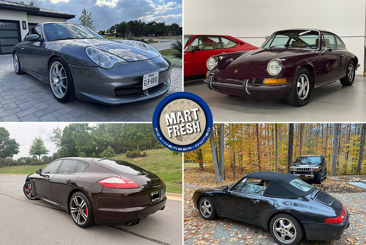 1972 Porsche 911T, 1995 911 Carrera Cabriolet, 2002 911 Carrera, or 2013 Panamera GTS? | Mart Fresh