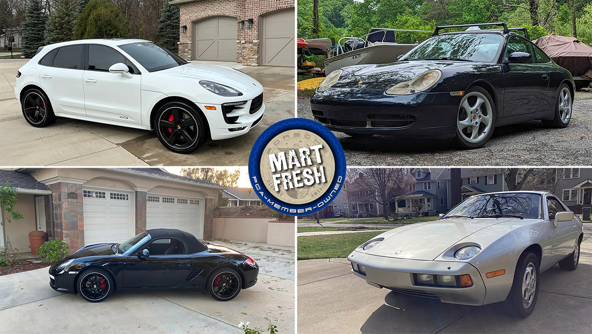 Porsche Club of America - 1978 Porsche 928, 1999 911 Carrera, 2012 Boxster S, or 2018 Macan GTS? | Mart Fresh