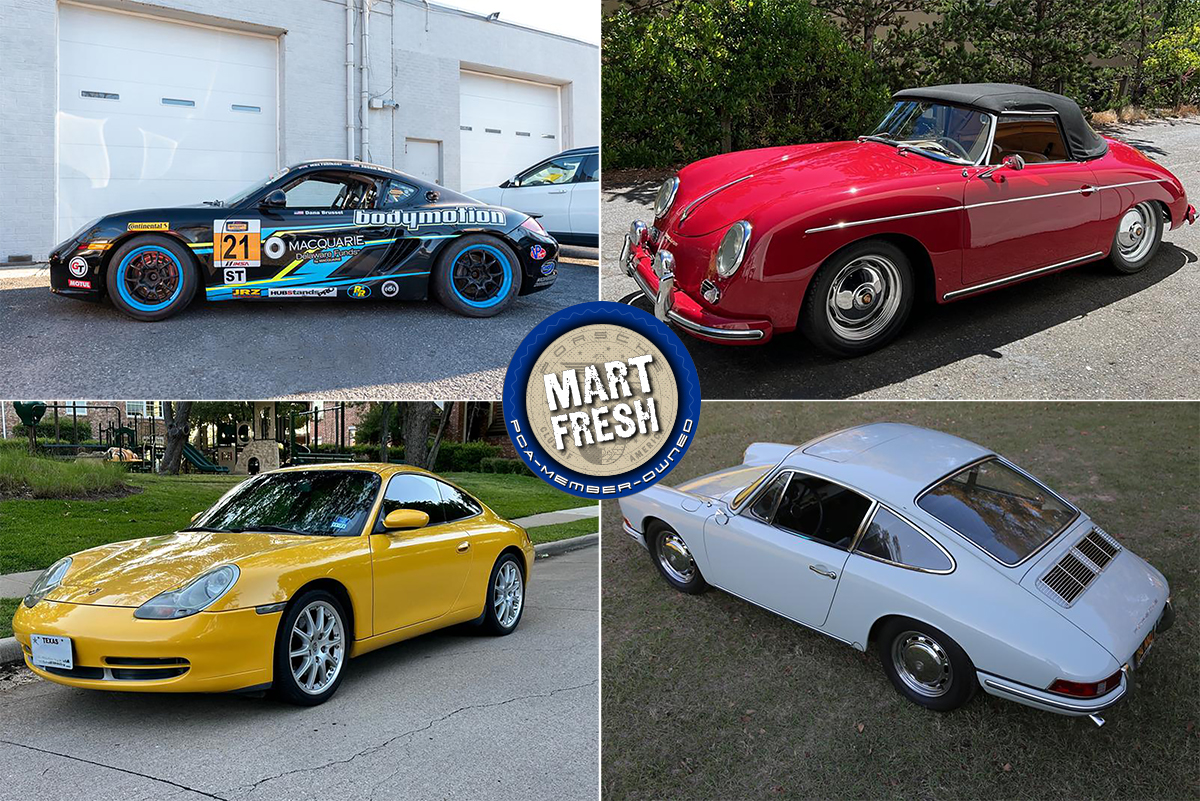 Porsche Club of America - Mart Fresh: 1959 356 Convertible D, 1969 912, 2001 911 Carrera 4, or 2011 Cayman race car?