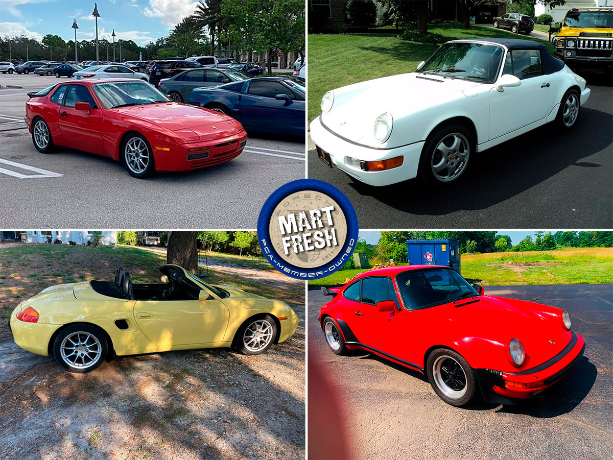 Porsche Club of America - 1986 Porsche 930, 1989 944 Turbo, 1993 911 Carrera 2 Cab, or 1998 Boxster? | Mart Fresh