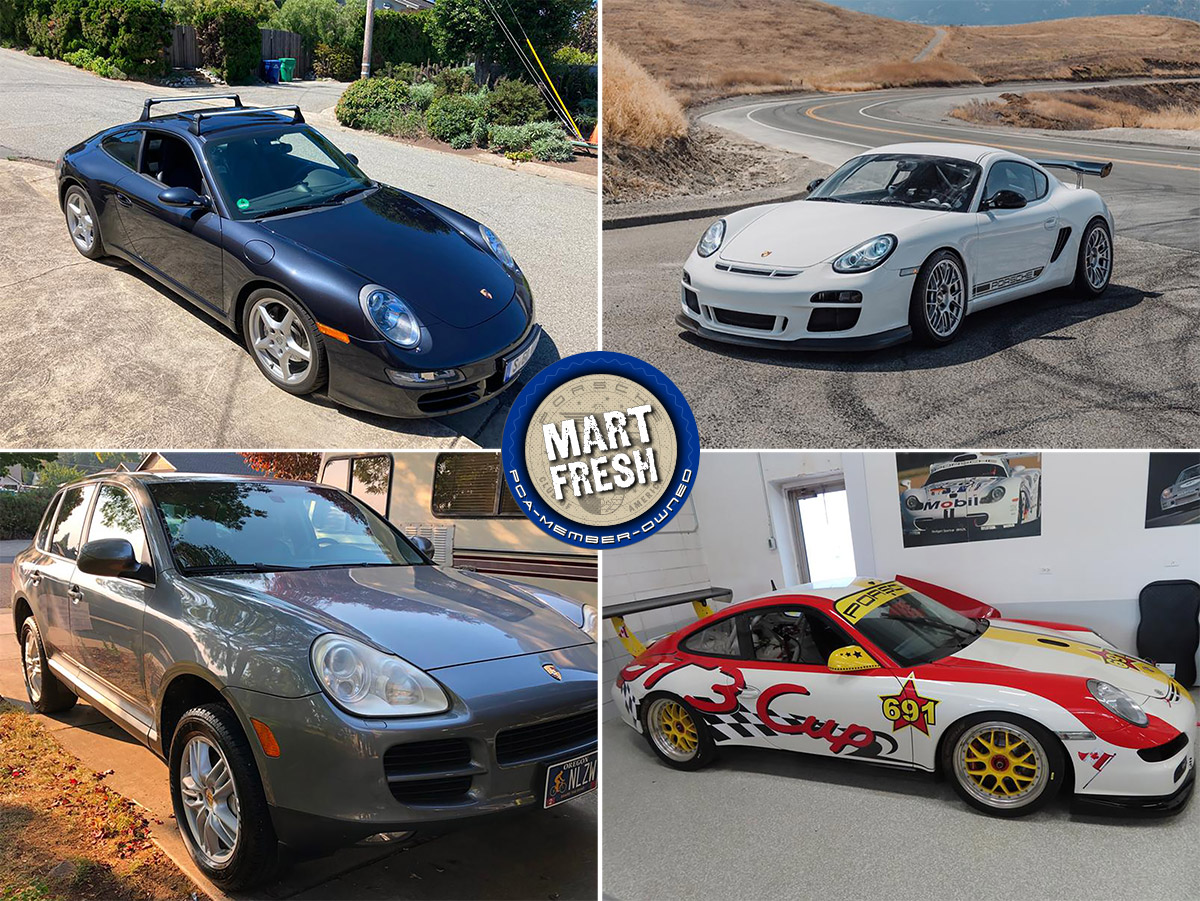 Porsche Club of America - 2004 Porsche Cayenne S, 2005 911 Carrera, 2007 GT3 Cup, or 2012 Cayman R? | Mart Fresh