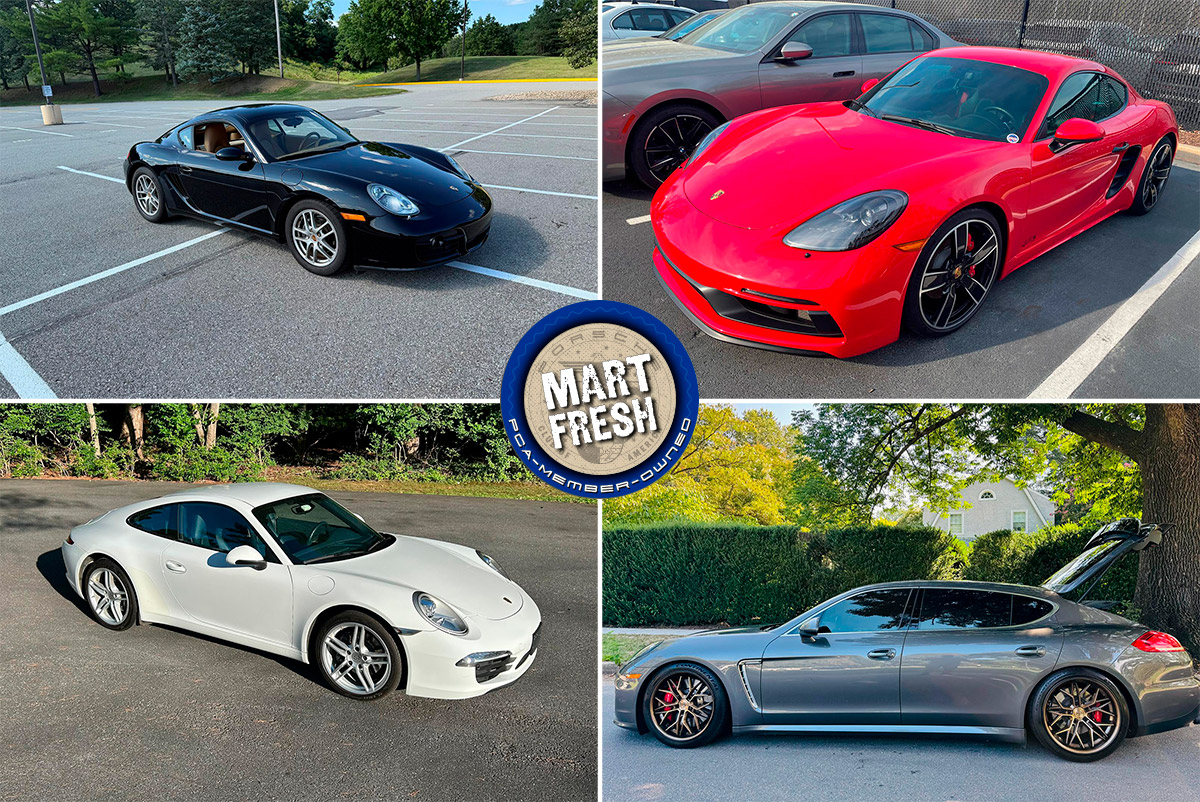 2007 Porsche Cayman, 2013 911 Carrera, 2014 Panamera Turbo Executive, or 2019 718 Cayman GTS? | Mart Fresh