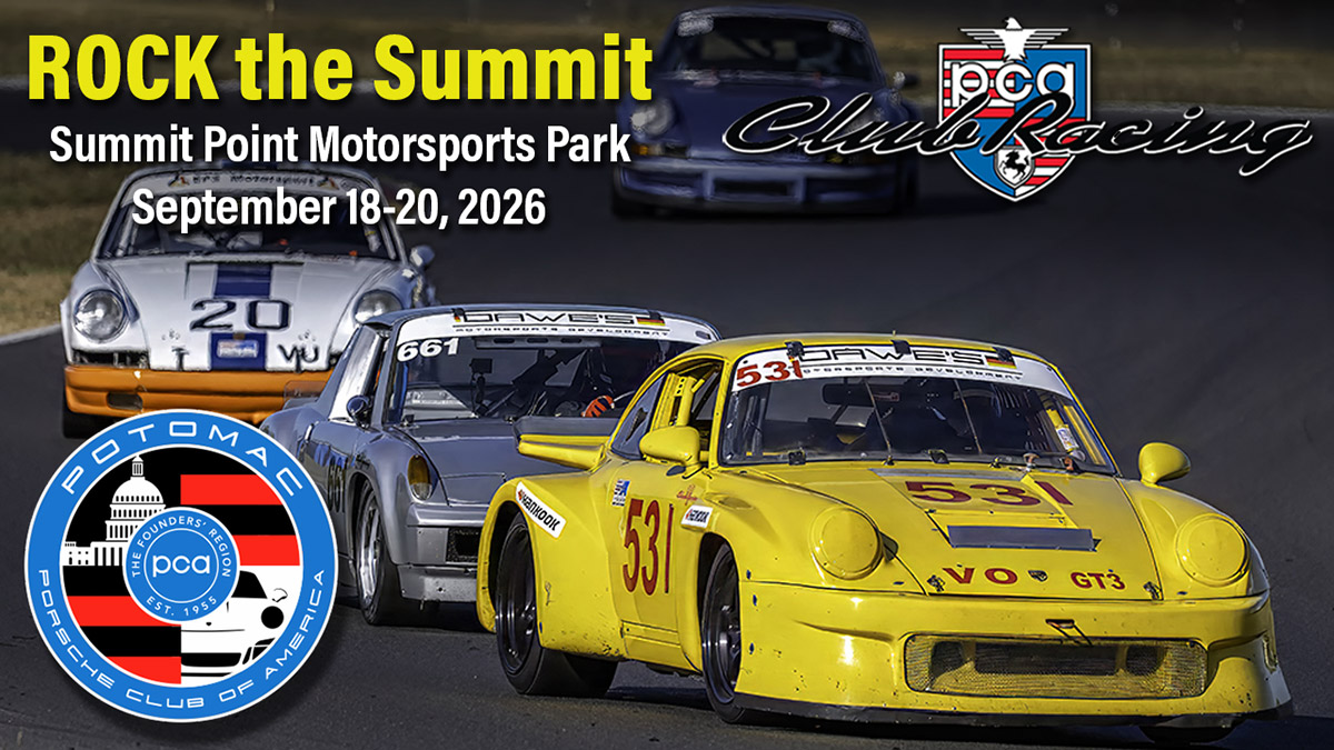 Summit Point 2026 | PCA Club Racing LIVE on PCA's YouTube Sept. 18-20