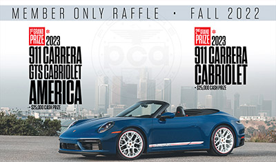 Porsche Club of America - Enter the Fall 2022 Member Only Raffle for a chance to win a Porsche 911 Carrera GTS Cabriolet America