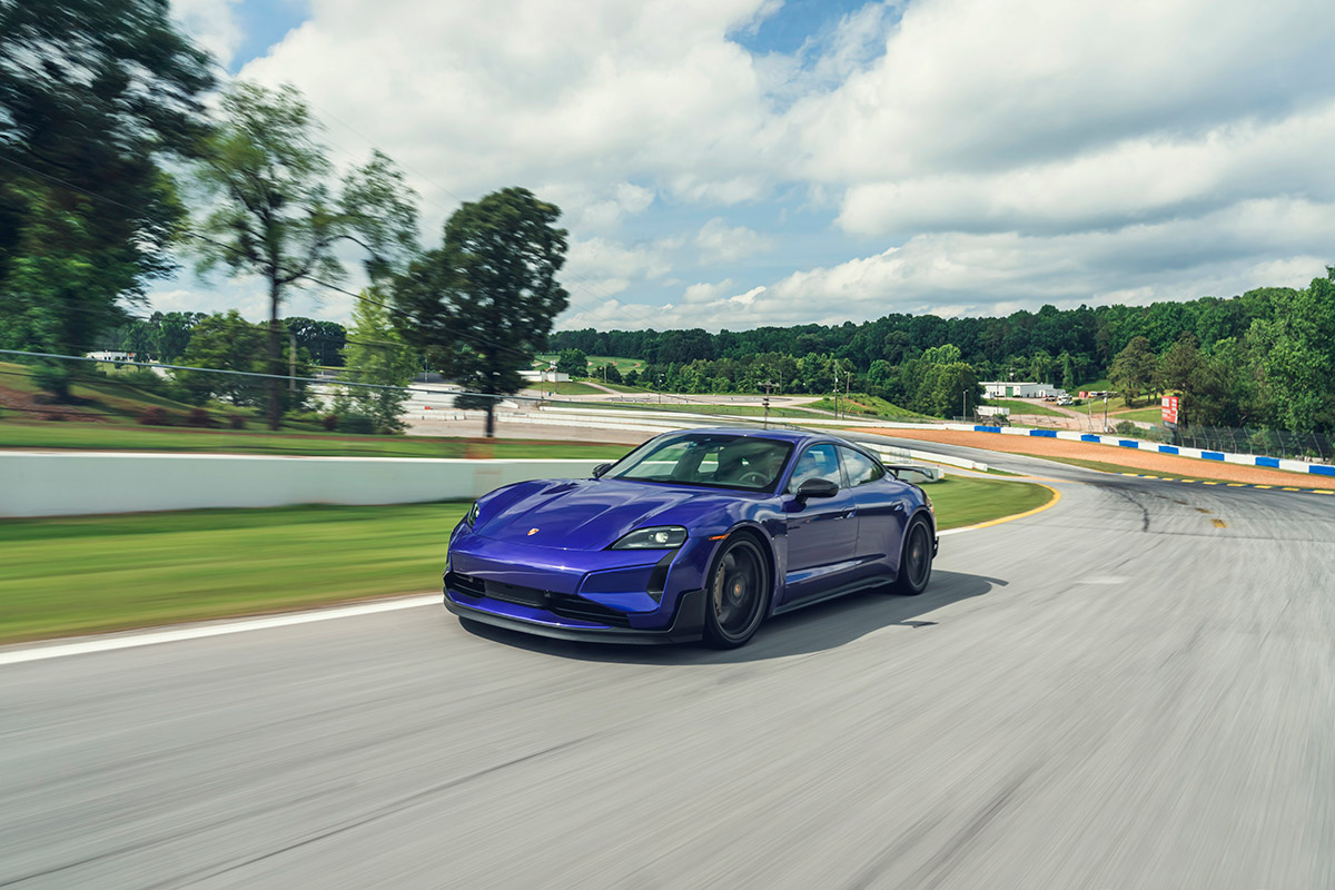Porsche Club of America - Porsche re-grabs Road Atlanta EV record with Taycan Turbo GT, sticky tires, and Patrick Long