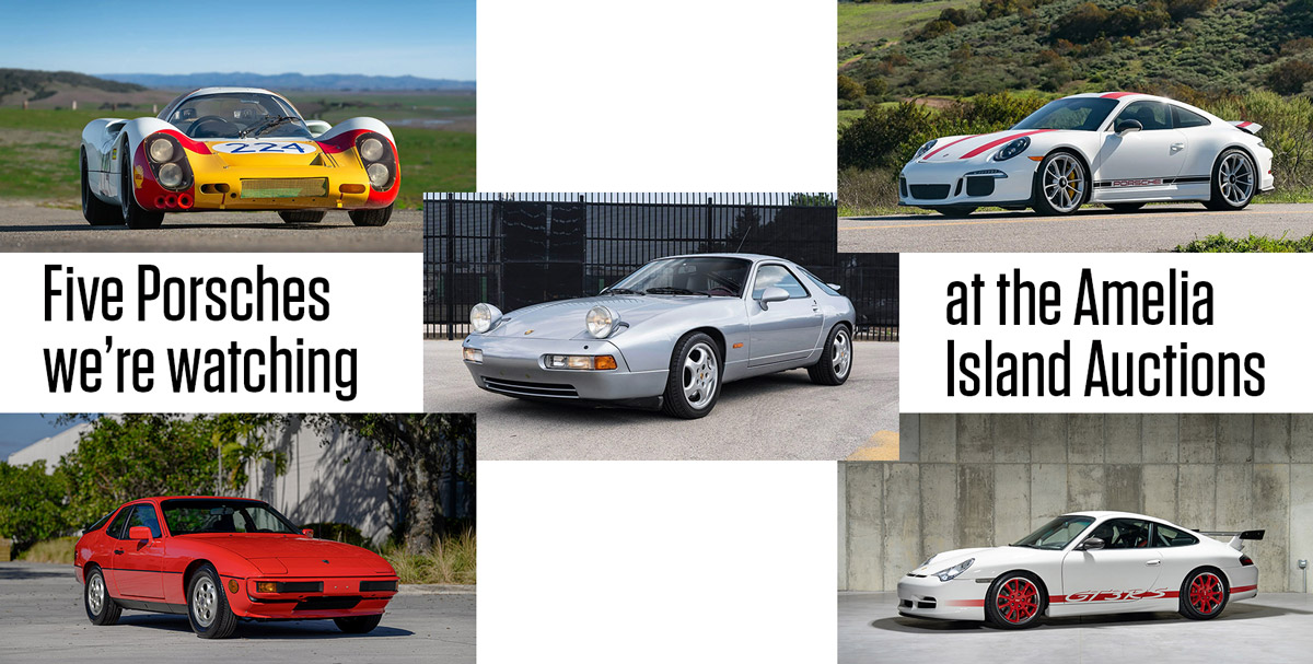photo of Five Porsche's we'll be watching at the 2023 Amelia Island Auctions image