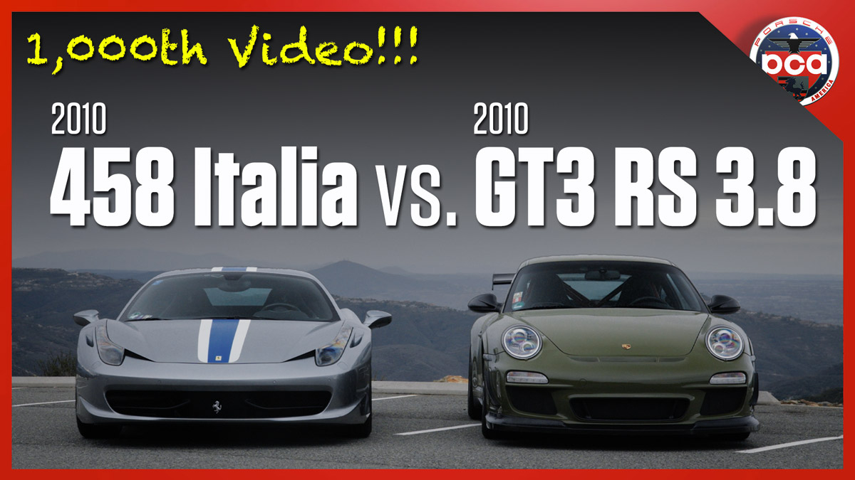 Porsche 997.2 GT3 RS vs Ferrari 458 — The 1,000th Video&hellip;