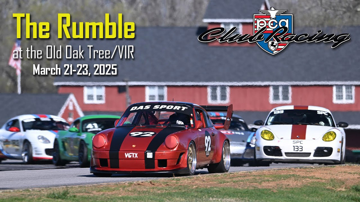 Porsche Club of America - VIRginia International Raceway 2025 | PCA Club Racing LIVE on PCA's YouTube March 21-23
