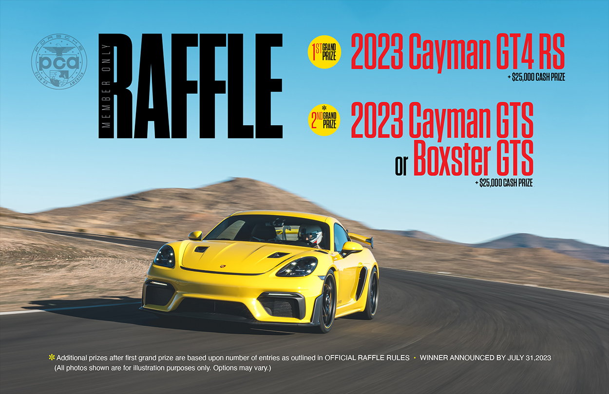 photo of Enter the Spring 2023 Member Only Raffle for chance to win Porsche 718 Cayman GT4 RS! image