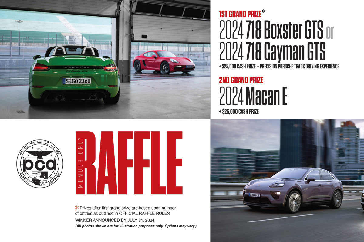 Enter the Spring 2024 Member Only Raffle: Win a 718 GTS or Macan E!