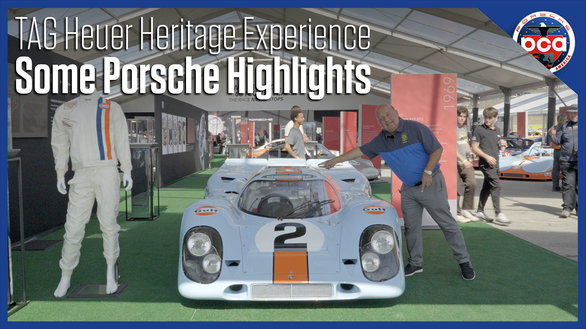 Porsche masterpieces in TAG Heuer s Heritage Experience tent at