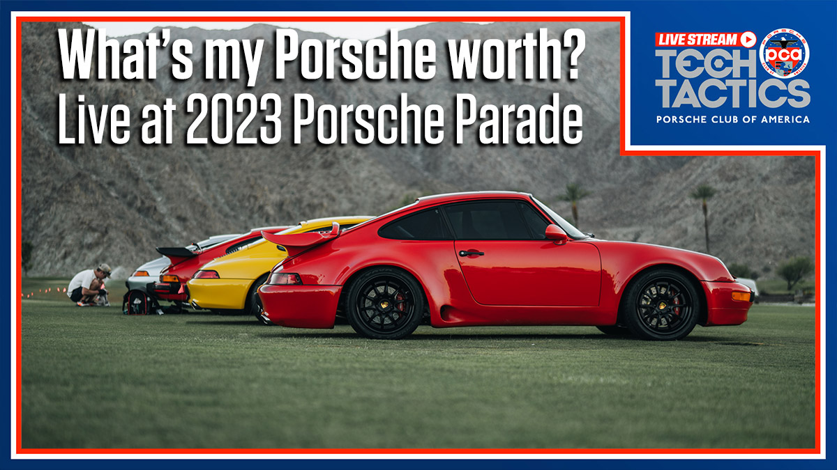 photo of What's My Porsche Worth? Live at the 2023 Porsche Parade | Tech Tactics Live image