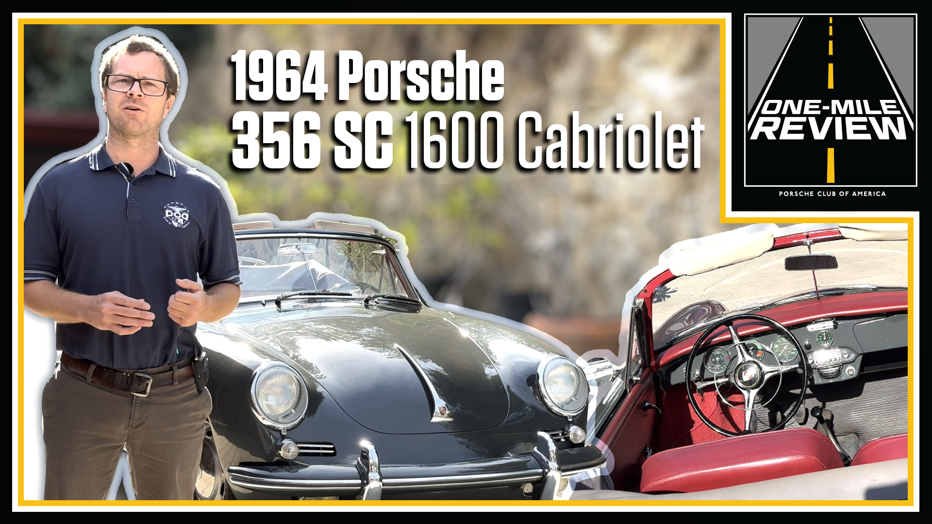 Porsche Club of America - 1964 Porsche 356 SC 1600 Cabriolet: Comfortable & easy to drive! | One-Mile Review